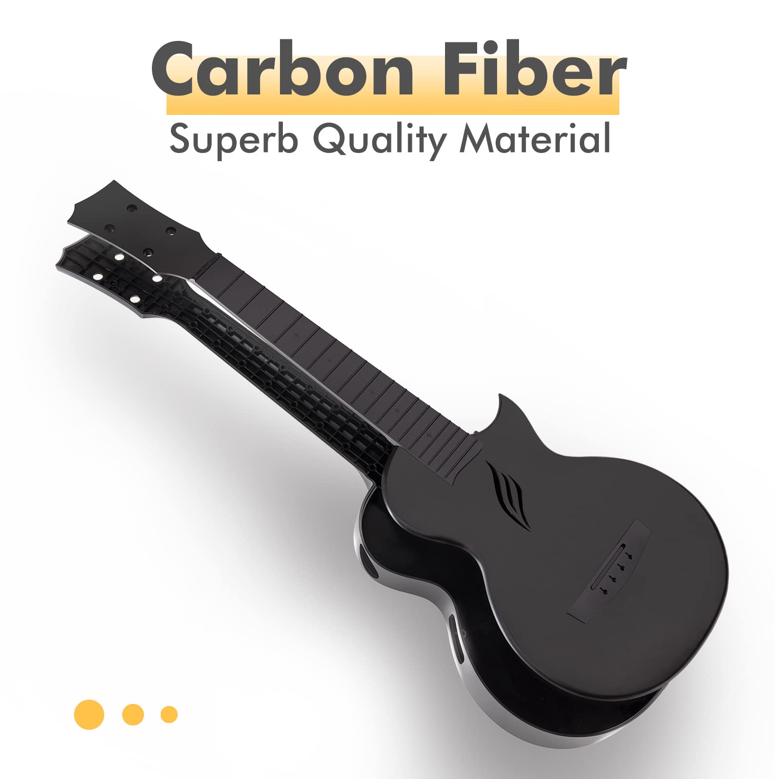 Enya Nova U Concert Ukulele 23” Carbon Fiber – Waterproof Travel Ukulele for Beginners & Adult, Lightweight Durable Body with Beginner Kit (Case, Strap, Capo, Strings) - Image 6
